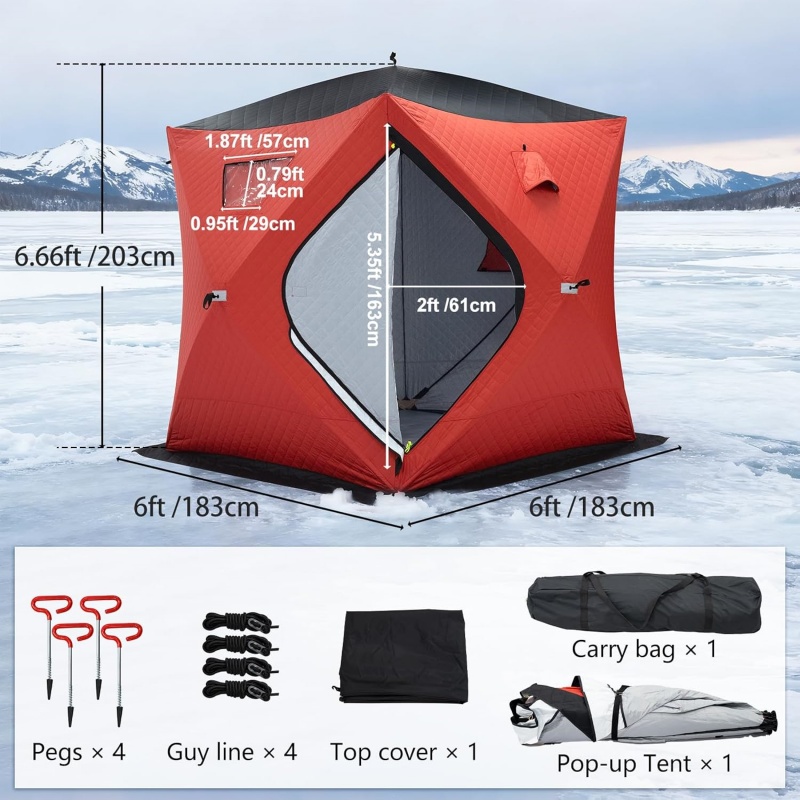 Abrigo de Pesca no Gelo Dobráv - Fishing Equipment You Need avaliação e preço